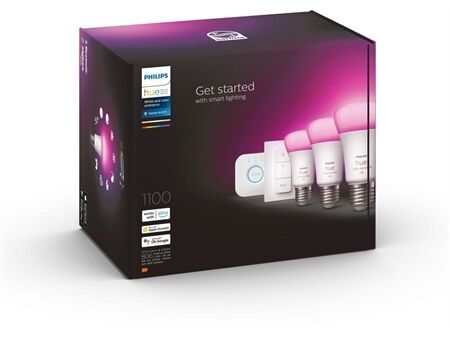 hue W&C Amb. 9W A60 E27 3er Pack