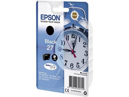 Epson Ink/27 Alarm Clock 6.2ml BK