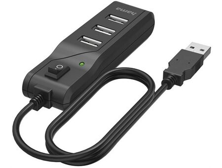 Hama USB-A-Hub 4 Ports mit Schalter