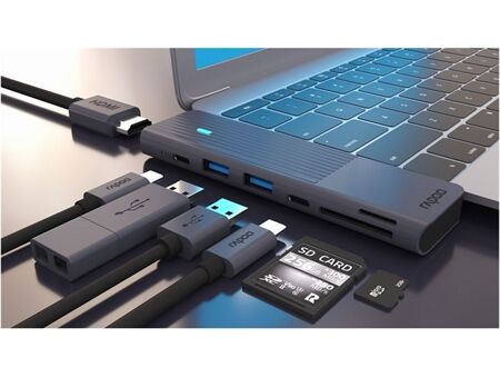 rapoo USB-C 7-in-2 Multiport Adapter