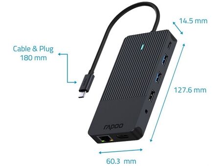 rapoo USB-C 12-in-1 Multiport Adapter