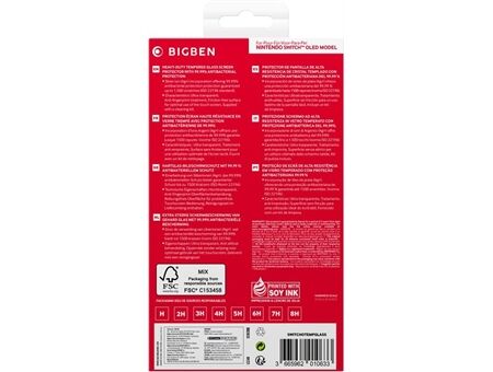 bigben Tempered Glass Screen Protector - Switch OLED