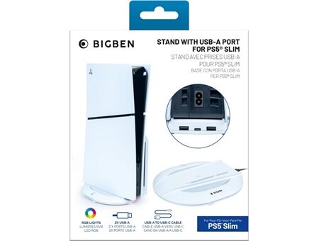 bigben Vertikale Hub-Station [RGB, white] PS5 Slim