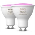 hue W&C. Amb. 4.3W GU10 2er Set