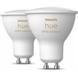 hue Wh. Amb. 4.3W GU10 2er Set