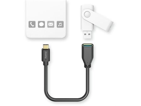 Hama USB-Adapterkabel (15cm) USB-C-Stecker>USB-A-Buchse