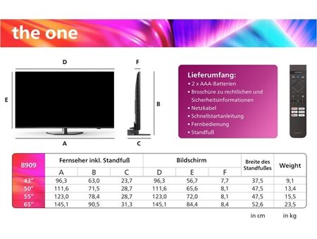 Philips 50PUS8909/12 The One
