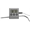 XavaX Digitales Bratenthermometer mit Timer, Kabelsensor
