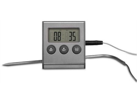 XavaX Digitales Bratenthermometer mit Timer, Kabelsensor