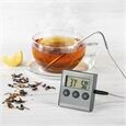 XavaX Digitales Bratenthermometer mit Timer, Kabelsensor