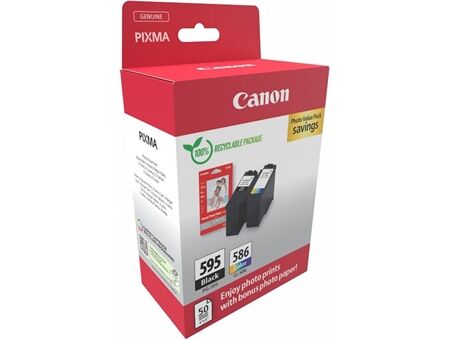 Canon PG-595/CL-586 Original Multipack + Fotopapier