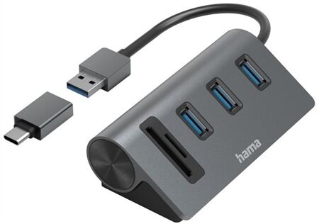 Hama USB-Hub/Kartenleser 5 Ports