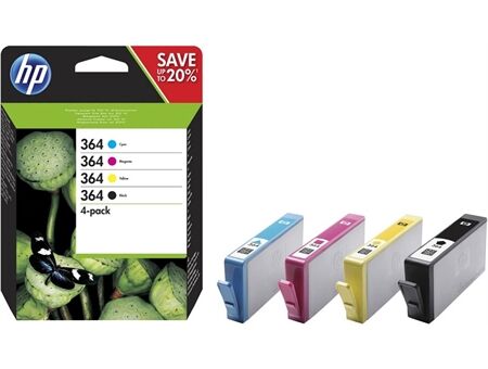 HP 364 Ink Cart CMYK Combo 4-Pack